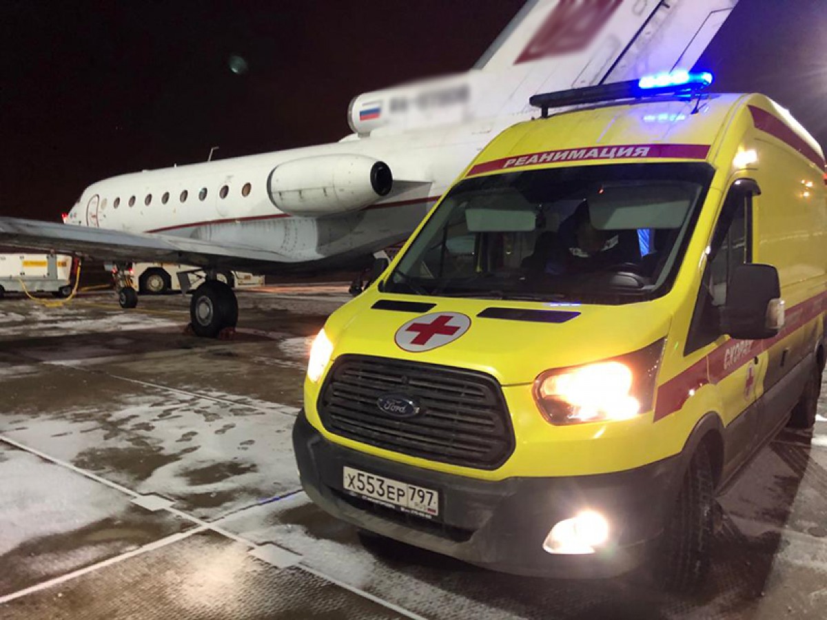В ночь с 10 на 11 февраля 2023 года медицинская эвакуация из реанимации в аэропорт на медицинский самолёт
