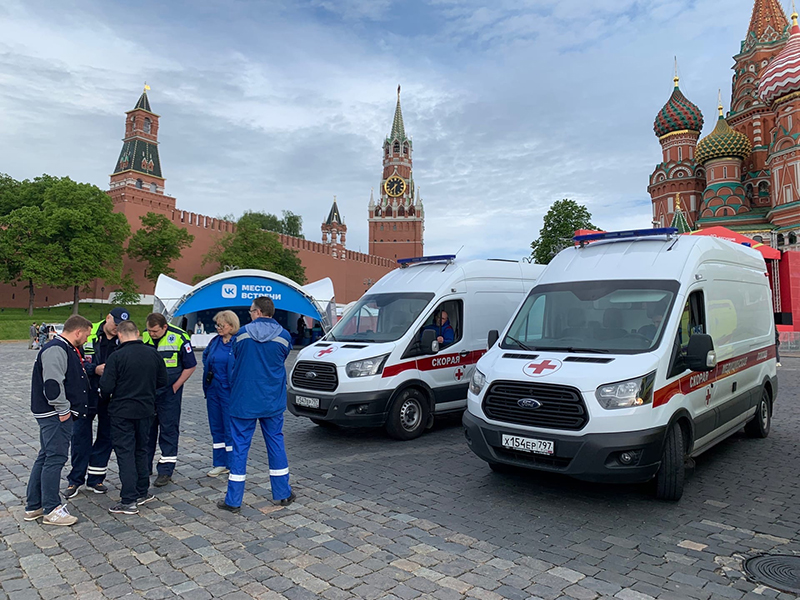 Москва, 28 мая 2022 года - Дежурство скорой помощи «Формула 03» на забеге «Бегущие сердца».
