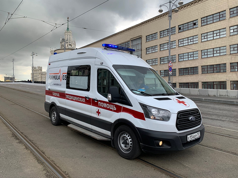 Москва, 28 мая 2022 года - Дежурство скорой помощи «Формула 03» на забеге «Бегущие сердца».